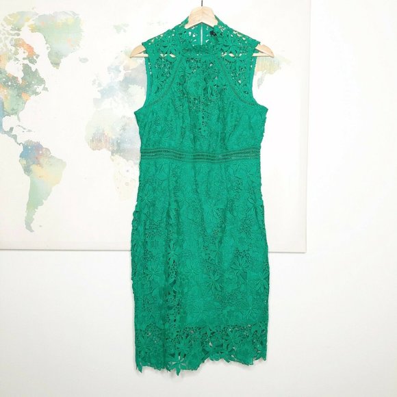Bardot Dresses & Skirts - Bardot Size 8 Dress Lace Sheath High Neckline